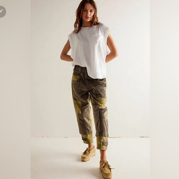 Free People We The Free Rhodes Patched Utility Pants - Picture 3 of 16